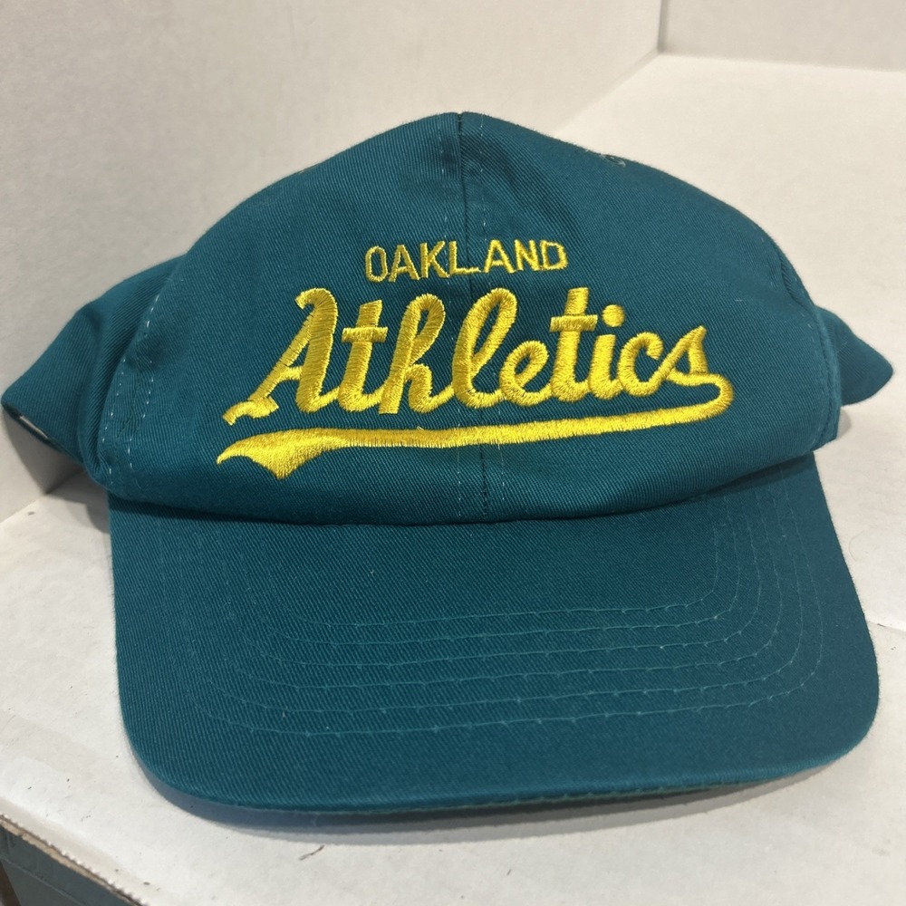 Oakland Athletics A's Baseball MLB Snapback Hat Green Script D1